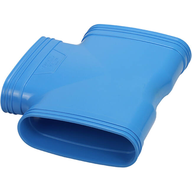 Wavin Ventiza T-stuk 90 graden PVC ovaal 195x80 mm M/M/M