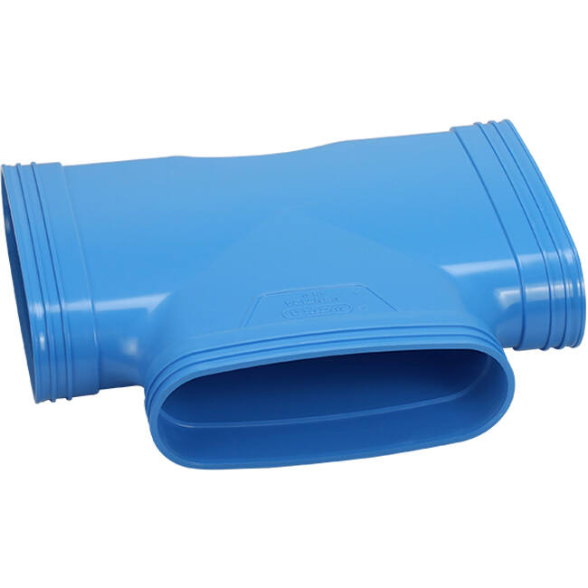 Wavin Ventiza T-stuk 90 graden PVC ovaal 195x80 mm M/M/M