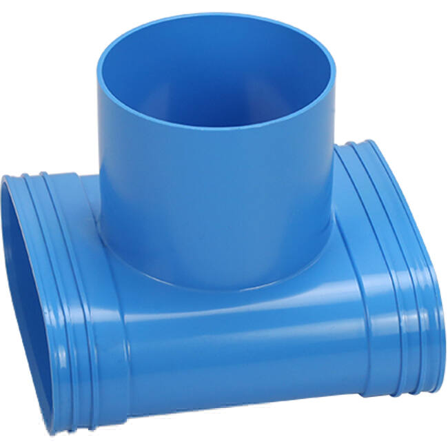 Wavin Ventiza T-stuk PVC ovaal 195x80 mm met diameter 160 mm M/M/M