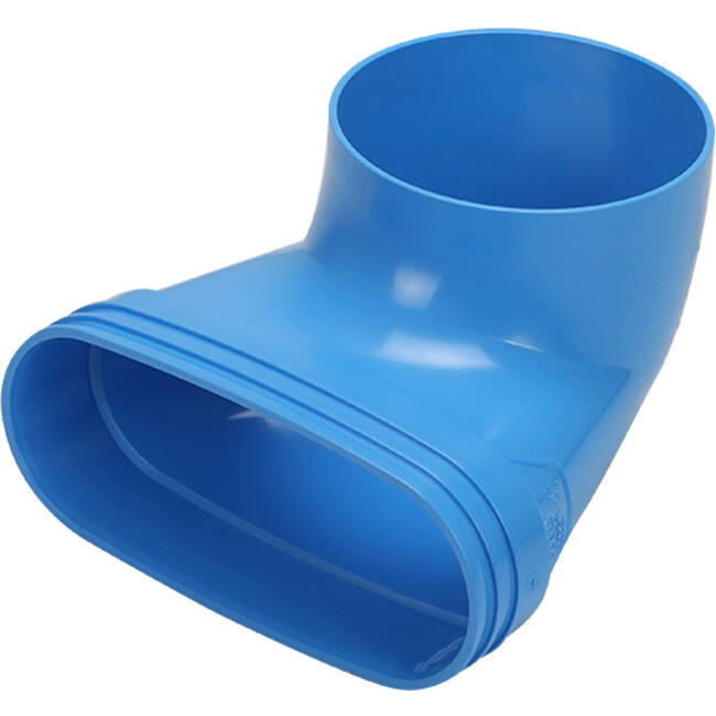 Wavin Ventiza eindstuk 90 graden PVC ovaal 195x80x50 mm met diameter 125 mm M/M