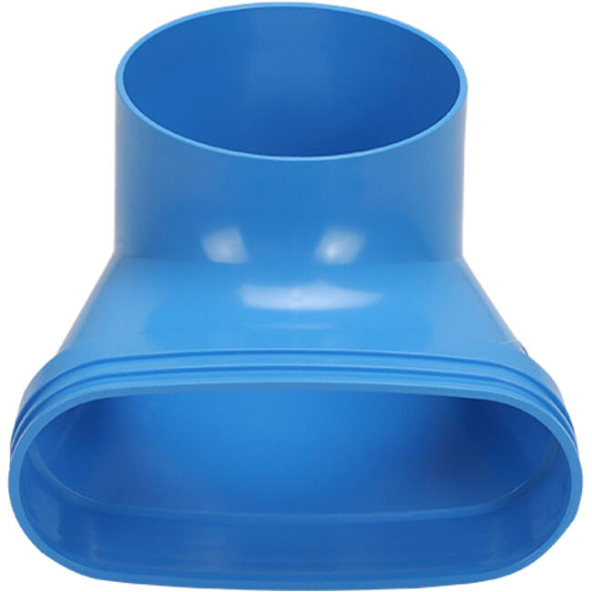 Wavin Ventiza eindstuk 90 graden PVC ovaal 195x80x50 mm met diameter 125 mm M/M