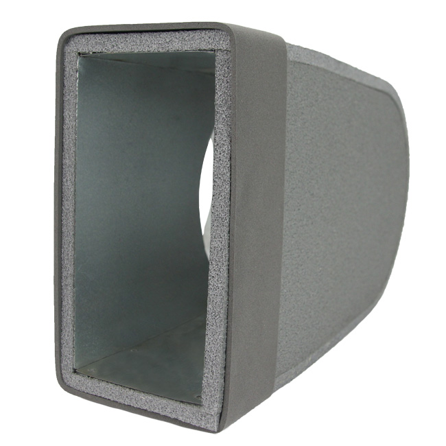 Thermoduct lepe hoekstuk enkel symetrisch 220x80 mm naar diameter 150 mm