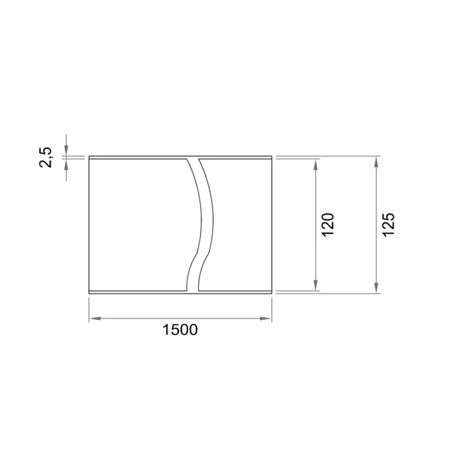 Wavin Ventiza kanaal 1,5 m PVC rond 160 mm S/S