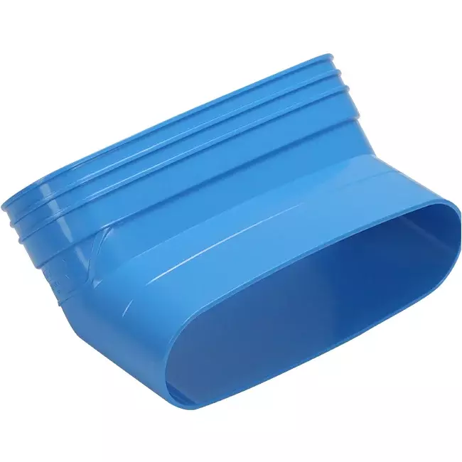 Wavin Ventiza bocht 45 graden PVC ovaal 195x80 mm verticaal M/S