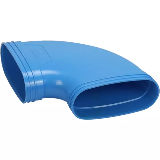 Wavin Ventiza bocht 90 graden PVC ovaal 195x80 mm horizontaal M/M