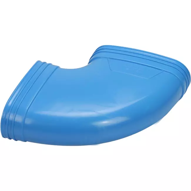 Wavin Ventiza bocht 90 graden PVC ovaal 195x80 mm horizontaal M/M