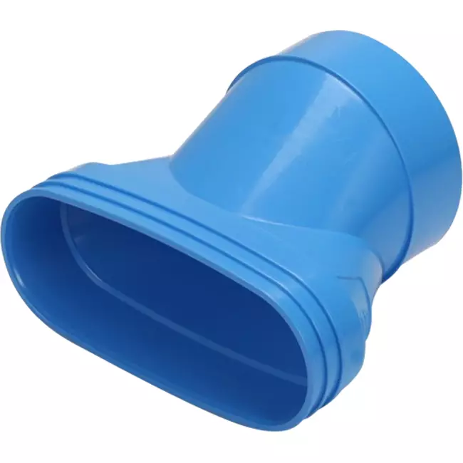 Wavin Ventiza verloop PVC ovaal 195x80 mm naar 125 mm excentrisch M/S