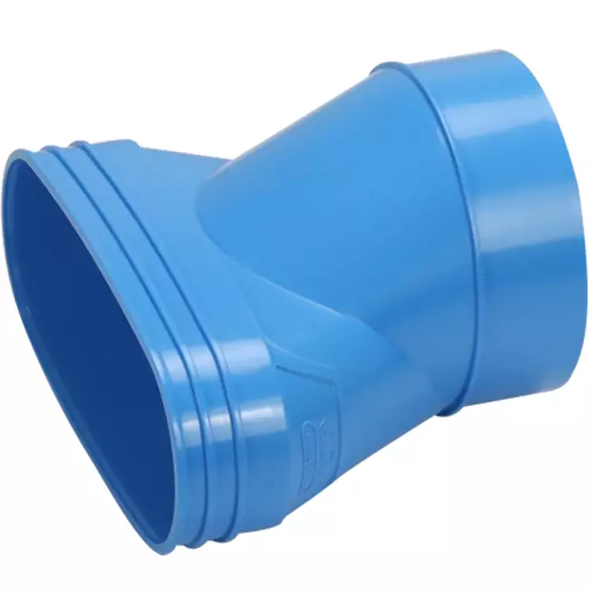 Wavin Ventiza verloop PVC ovaal 195x80 mm naar 125 mm excentrisch M/S