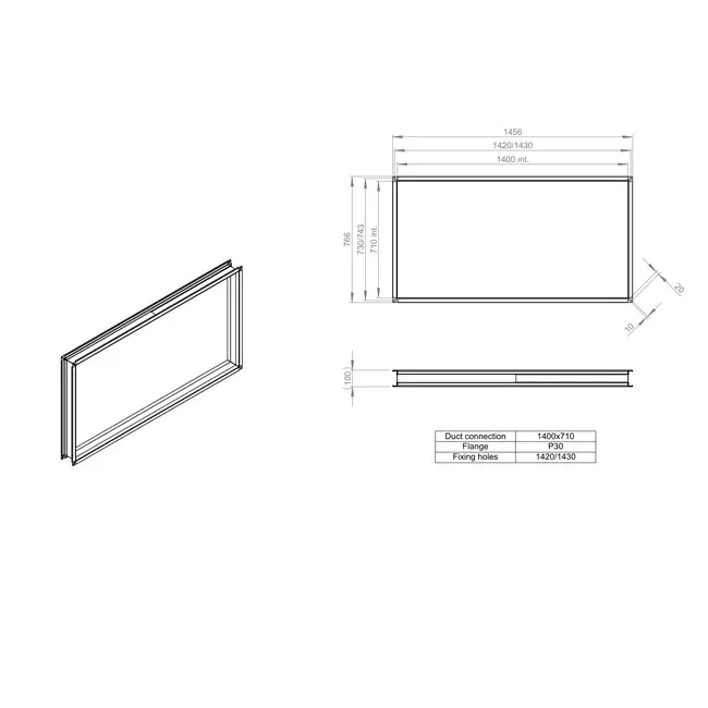 Flexibel verbindingsstuk 1400 x 700 - VS 14071
