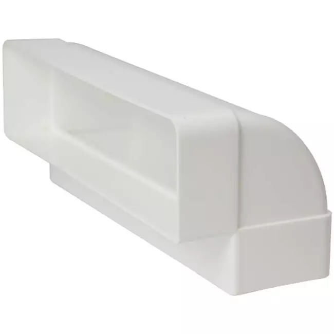 Rechthoekige kunststof verticale 90° bocht 220X55mm - KLV25-90