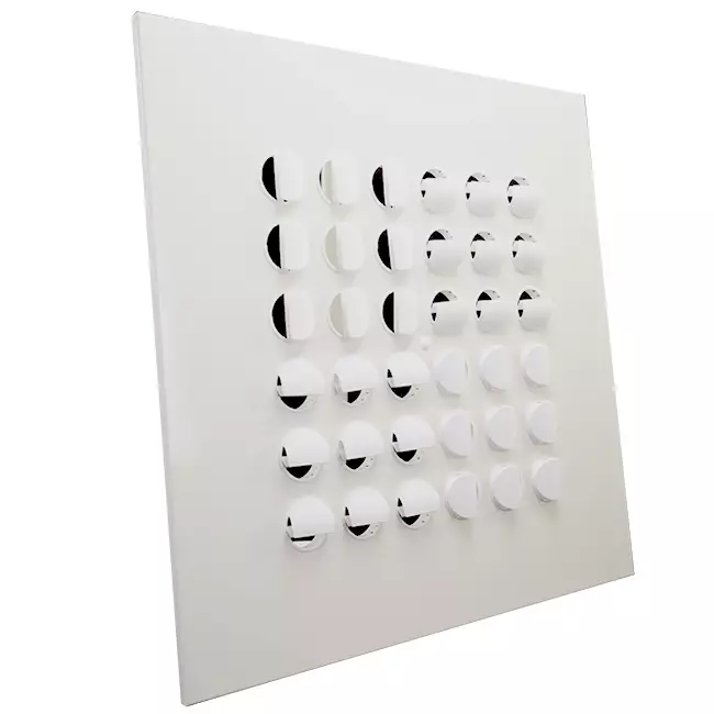 Multinozzle plafondrooster 596x596mm - MN16 RAL9010