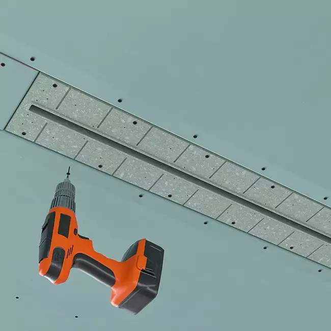 Ergovent instucbaar frameloos lijnrooster 1000 mm met aansluitdiameter 75 mm - profiel