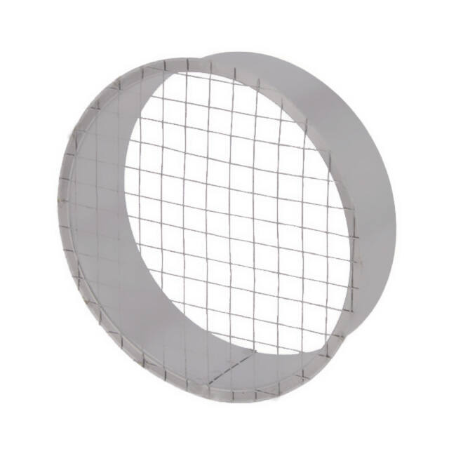 Grille tubulaire Ø 160 mm avec maille pour conduit rigide galvanisé - sur mesure RAL7035