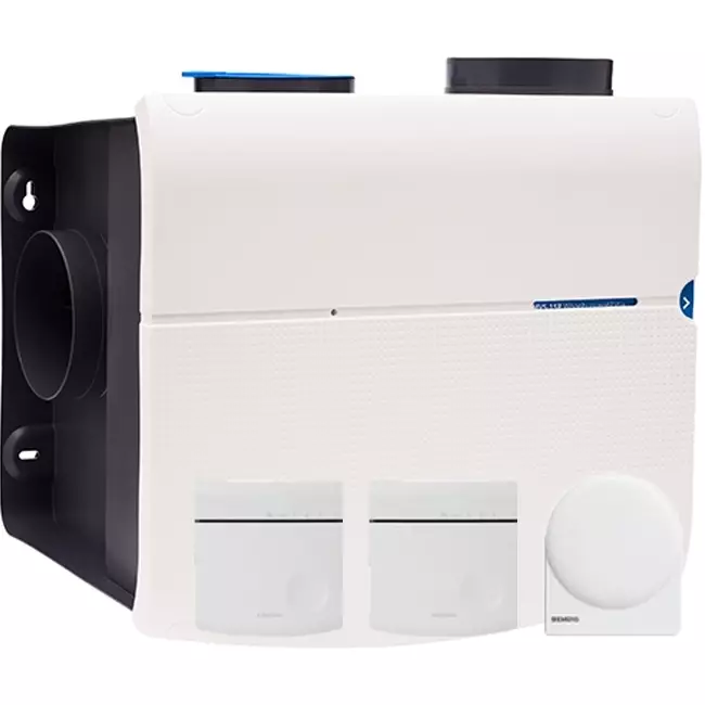 Orcon MVS-15RH CO2B Max Zomernacht Comfort 550 m³/h + vochtsensor + temperatuursensoren + CO₂-bedienings- en ruimtesensor – randaarde stekker