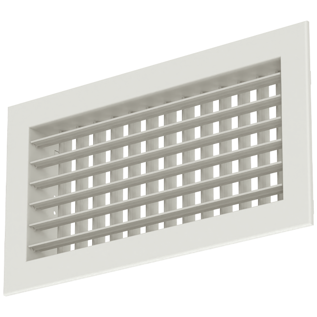 Wandrooster aluminium dubbel instelbaar – met klemveren – 800x150 mm – RAL 9010