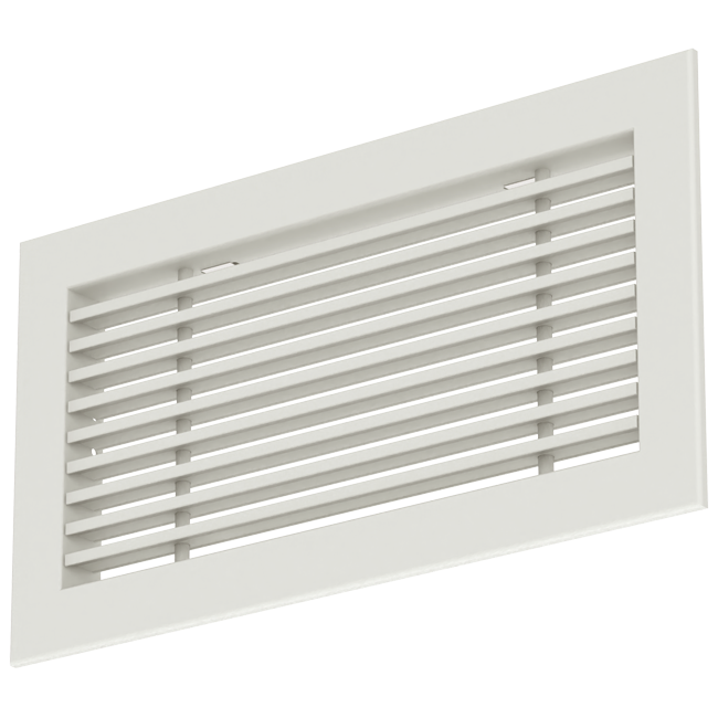 Staafrooster aluminium – met klemveren – 500x100 mm – RAL 9010
