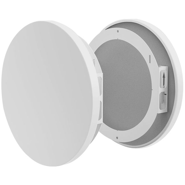Overstroomrooster met geluidsdemping – 100/125/160 mm – RAL 9003
