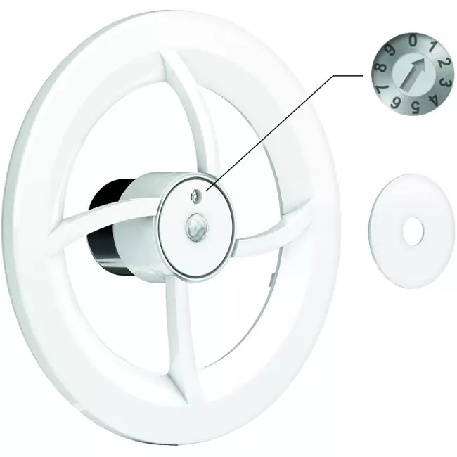 Solara badkamerventilator met heat mover - 100 mm diameter - mat Zwart