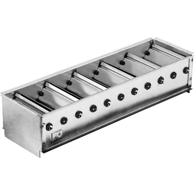Wandrooster aluminium enkel instelbaar met regelklep – met klemveren – 300x100 mm – RAL 9016
