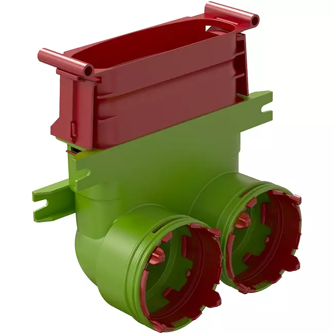 Ubbink Air Excellent 2x 34C - 45SC bocht 90° verloopstuk