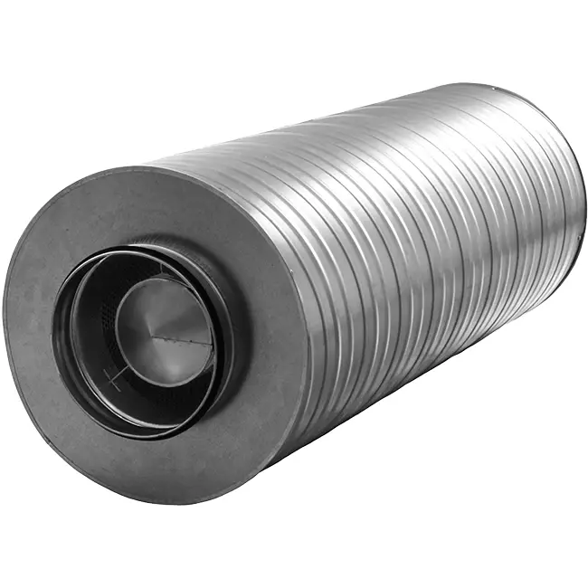 Spiro-SAFE premium geluiddemper diameter 315 mm - lengte 900 mm met kern (100 mm isolatie) zonder steekverbindingen