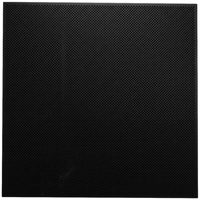 Geperforeerde plafondplaat 600 x 600 mm voor inleg in systeemplafonds - RAL9005 30% glans