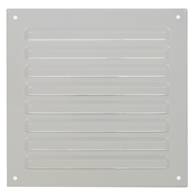 Buitenrooster vierkant 200x200 mm aluminium - RAL9010