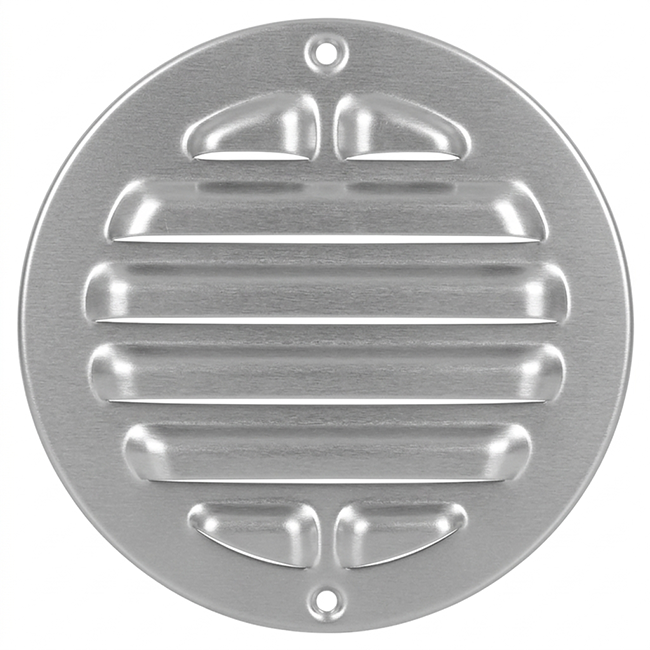 Buitenrooster rond 200 mm aluminium - geanodiseerd aluminium