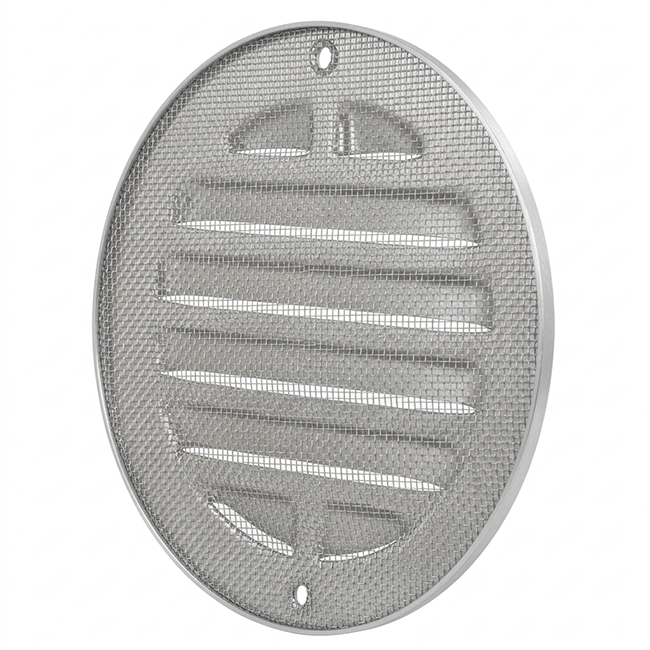 Buitenrooster rond 200 mm aluminium - geanodiseerd aluminium