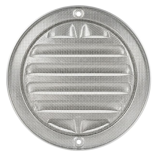 Buitenrooster rond 200 mm aluminium - geanodiseerd aluminium