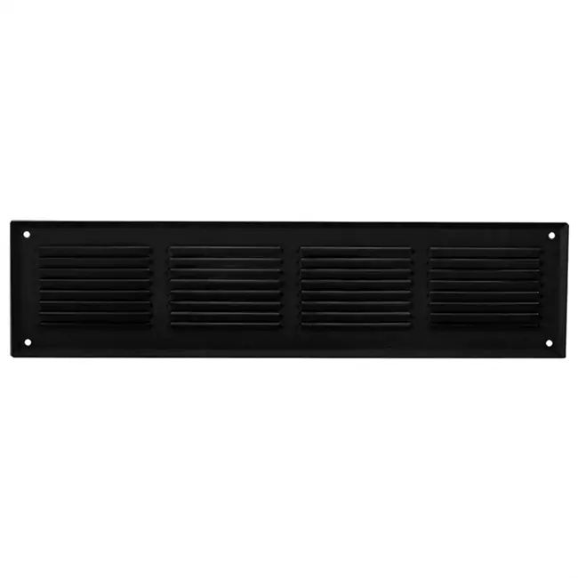 Grille murale 500x100mm aluminium - RAL9005 30% brillant
