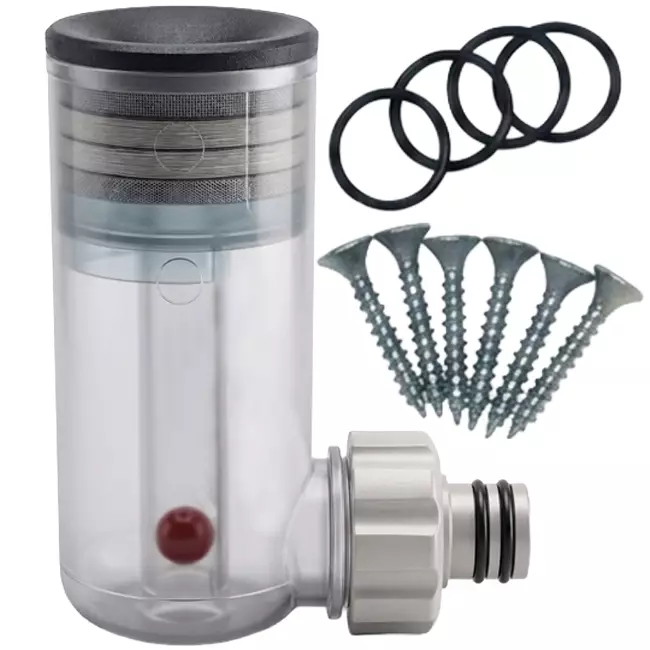 Waterloze inbouwsifon voor condenswater afvoer.