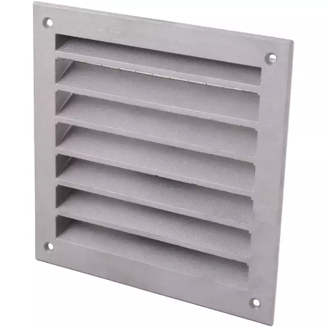 Grille murale extérieure aluminium 150x150 mm - Aluminium