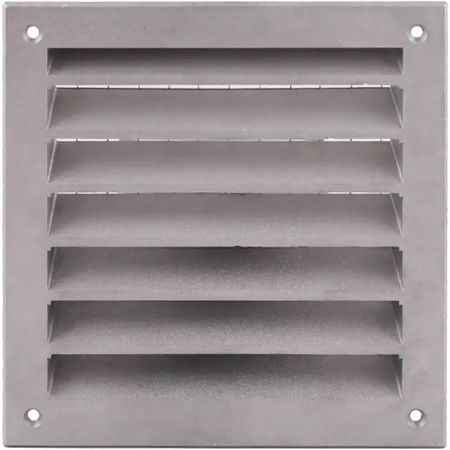 Grille murale extérieure aluminium 150x150 mm - Aluminium