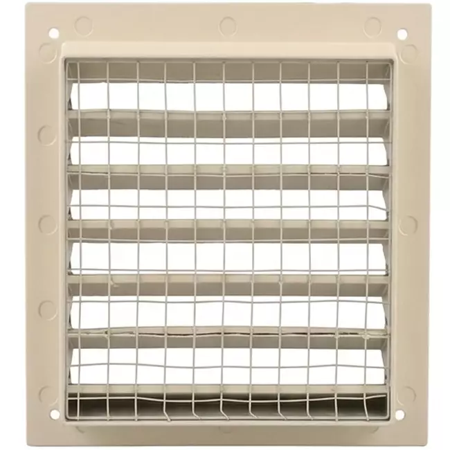 Grille murale extérieure en aluminium 150x150 mm - RAL 1015