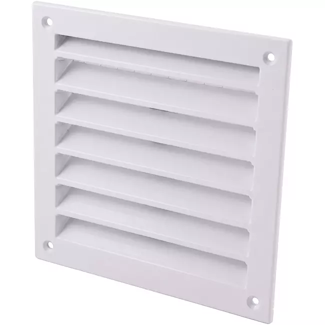 Grille extérieure en aluminium 100x100 mm - RAL 9016