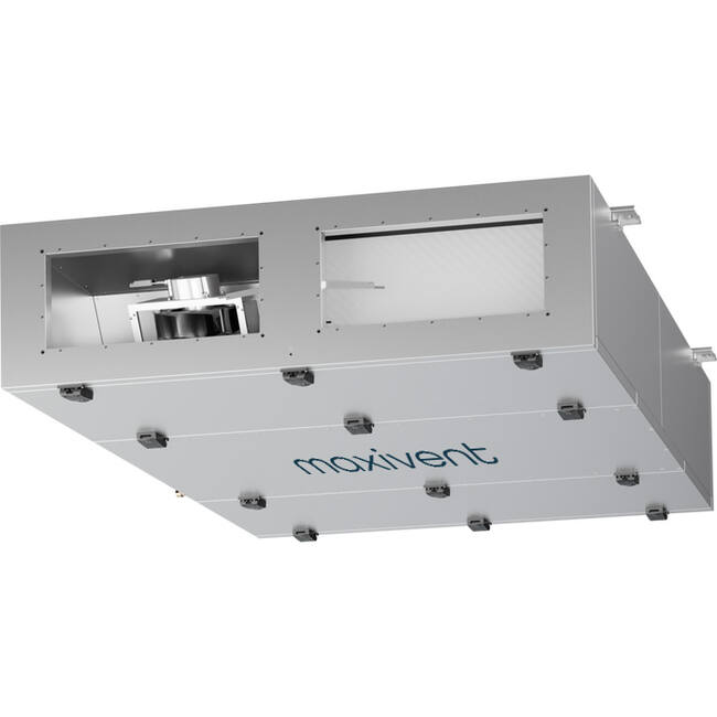 Maxivent WTW luchtbehandelingkasten met tegenstroomwisselaar 2800 m3/h met elektrische verwarmer links - PHE 2800 F EOJL