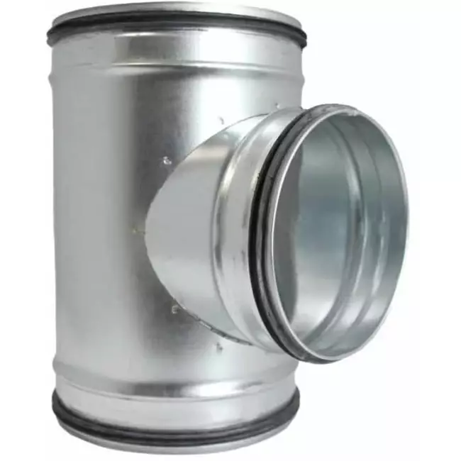 T-stuk Ø 200mm - Ø 100mm voor spirobuis (90°)