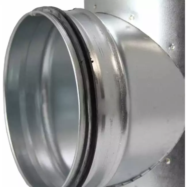 T-stuk Ø 200mm - Ø 100mm voor spirobuis (90°)