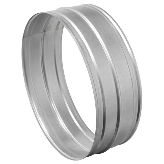 Coupleur mâle spiralé SAFE Ø 80 mm pour conduits rigides galvanisés