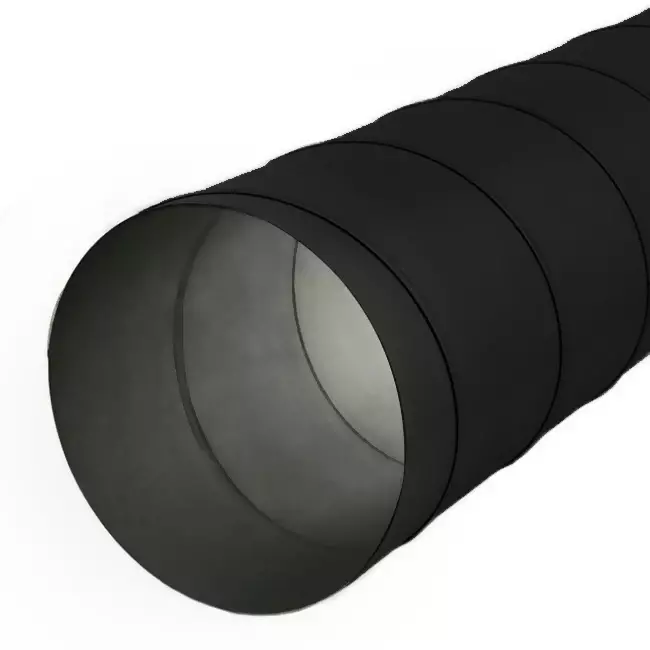 Conduit rigide galvanisé Ø 150 mm longueur 1,5 mètre - galvanisé  - sur mesure RAL9005
