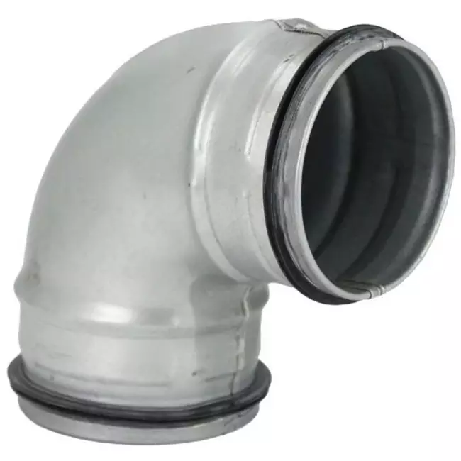 Korte ronde spiro bocht 90° Ø 80mm voor spirobuis