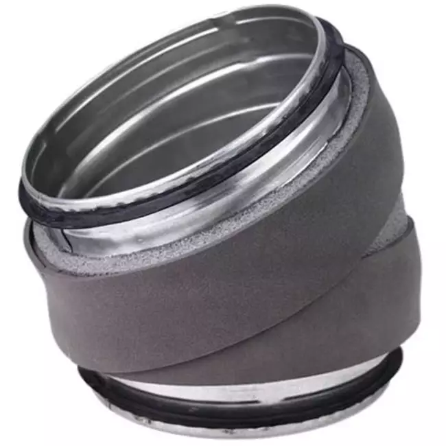Thermoduct geïsoleerde bocht 30 graden diameter 125 mm