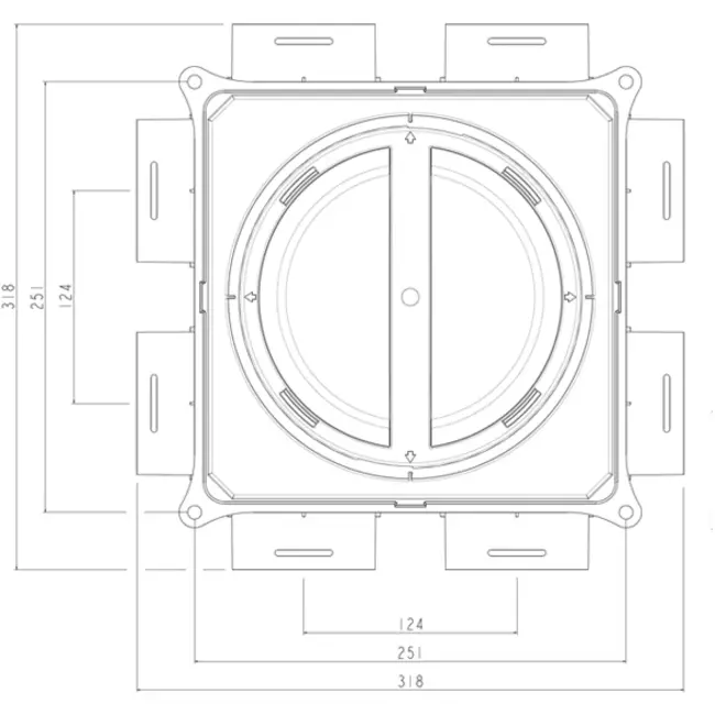 Caisson de distribution d'air Ubbink DBOX 208V180VE - 16 connexions