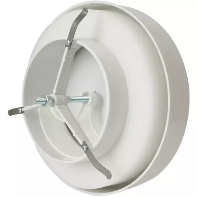 Ventilatie toevoerventielen kunststof 125 mm RAL 9003 met klemveren en schone sector - VST125