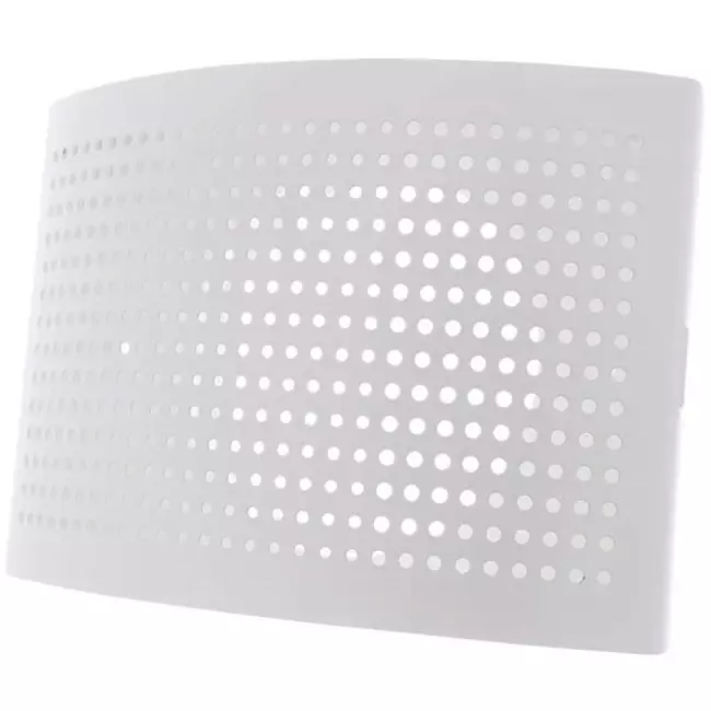 Ventilatie toevoer ventiel Ø 125mm met geperforeerde kap voor wandmontage WIT - DTQA125