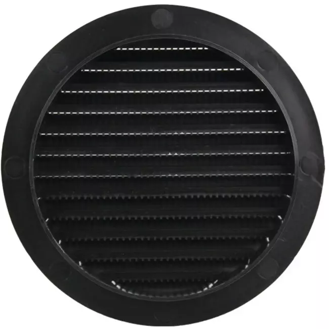 Schoepenrooster diameter 100 mm zwart - VR100M