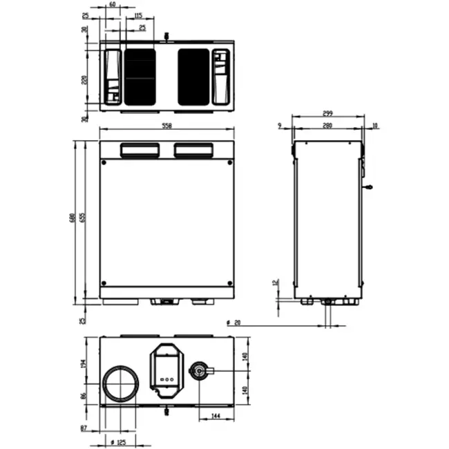Zehnder WHR 918 ERV WTW-unit Compact (enthalpiewisselaar)