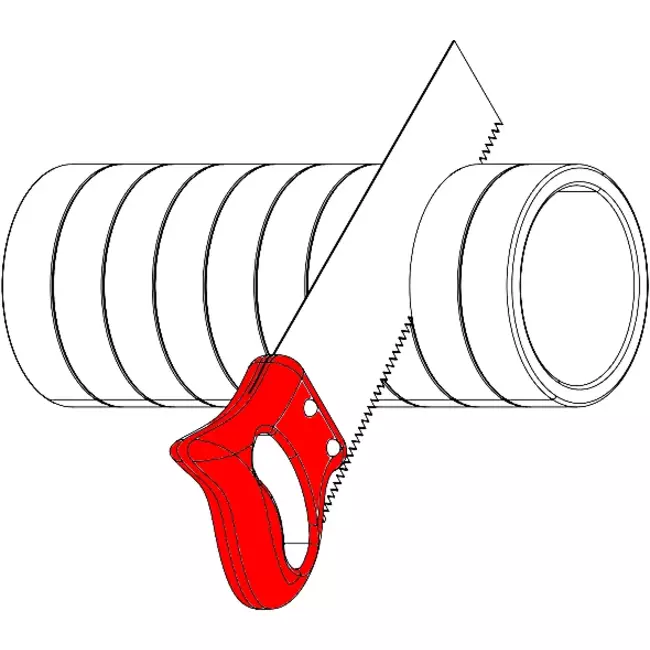 Geïsoleerde ventilatiebuis EPS 1 meter diameter 125mm
