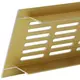 Plintrooster aluminium - goud L=400mm x H=60mm -RA640G